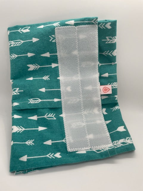 Teal Arrow Slipcover - protects the Nustle from dirt and grime from everyday use, easy to clean, easy to put on, and increases the tempaturer therapy time to last longer, a must have with the Nustle wrap, change up your Nustle pattern whenever you want, freedom to choose