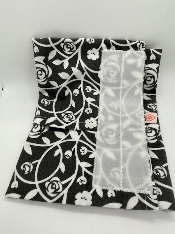 Grey Floral Slipcover - protects the Nustle from dirt and grime from everyday use, easy to clean, easy to put on, and increases the tempaturer therapy time to last longer, a must have with the Nustle wrap, change up your Nustle pattern whenever you want, freedom to choose